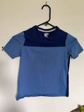 Spotted Zebra Boys Blue Colorblock Short Sleeve Tee